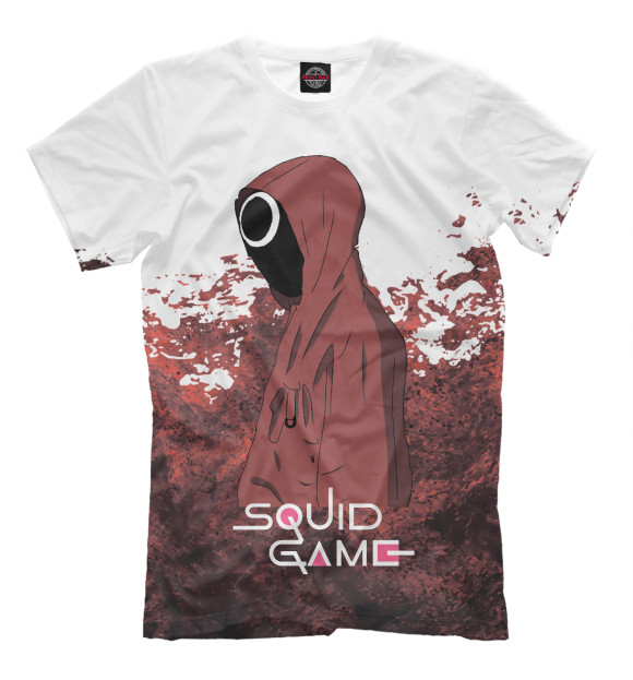 Футболка для мальчиков с изображением Игра в кальмара цвета Белый