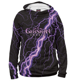 Женское худи Genshin Impact молния неон