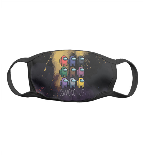 Маска тканевая с изображением AMONG US / АМОНГ АС цвета Белый