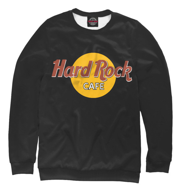Мужской свитшот с изображением Hard Rock Cafe цвета Белый