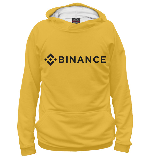 Женское худи с изображением Binance цвета Белый