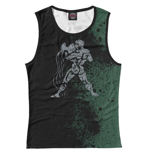 Майка для девочки с изображением Aquarius Zodiac цвета Белый