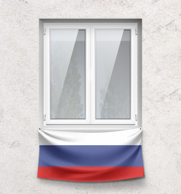 Флаг с изображением Россия цвета Белый