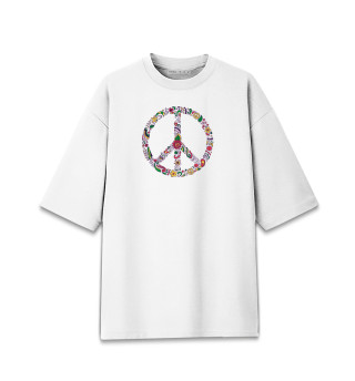 Женская футболка оверсайз Знак мира