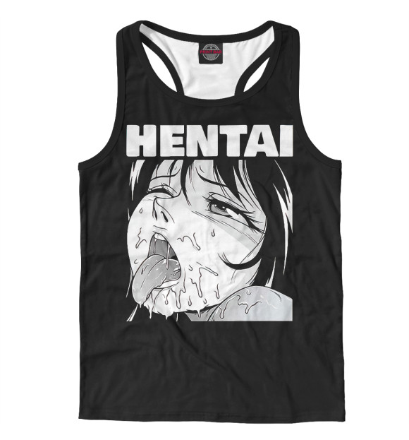 Мужская майка-борцовка с изображением Senpai цвета Белый