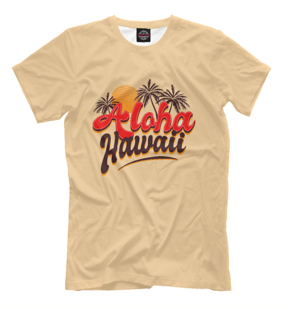 Футболка для мальчиков с изображением Aloha Hawaii цвета Белый