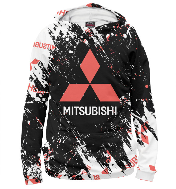 Женское худи с изображением Mitsubishi цвета Белый