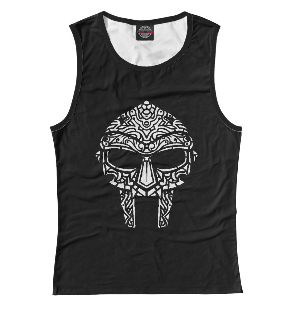 Майка для девочки с изображением MF Doom цвета Белый