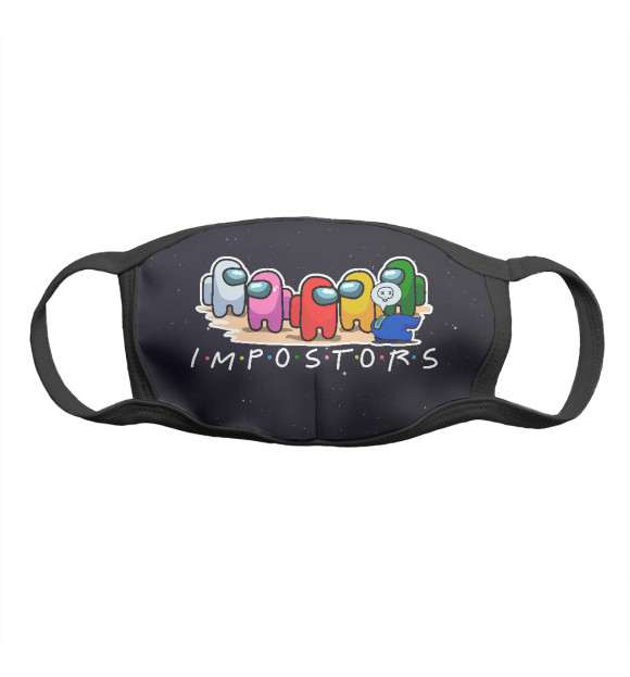 Маска тканевая с изображением Among Us цвета Белый