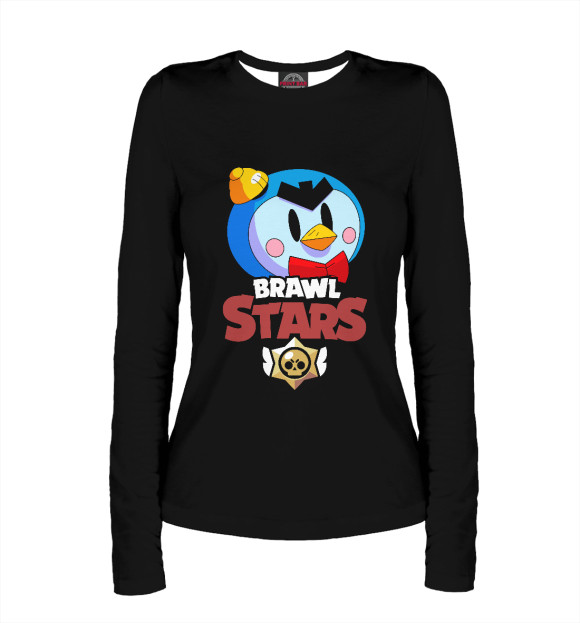 Женский лонгслив с изображением Brawl Stars - MR.P цвета Белый