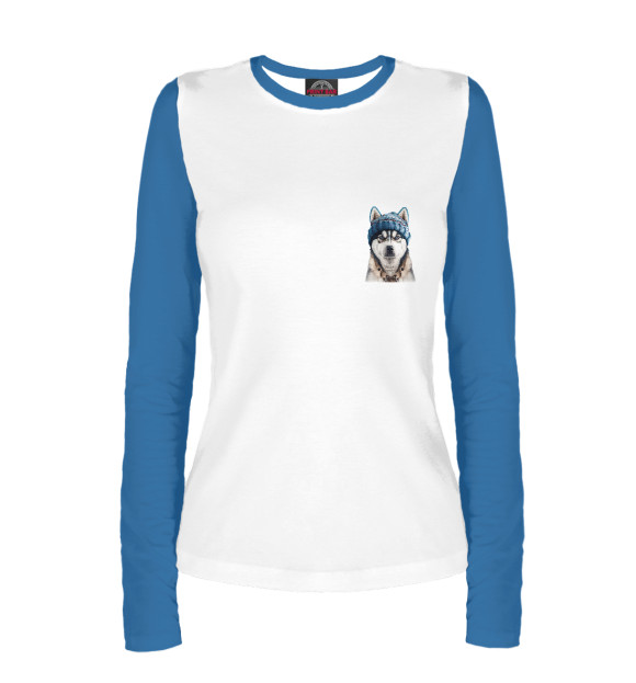 Женский лонгслив с изображением Стиль жизни Хаски цвета Белый