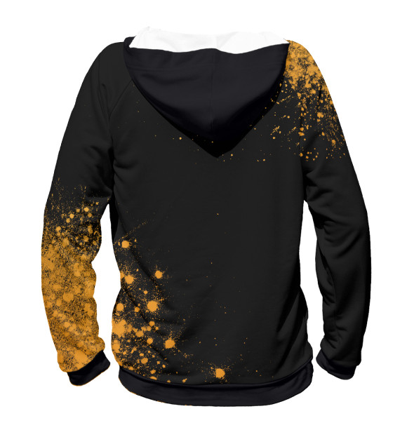 Мужское худи с изображением Дмитрий Россия Золото цвета Белый