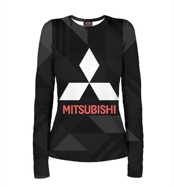 Женский лонгслив с изображением Mitsubishi цвета Белый