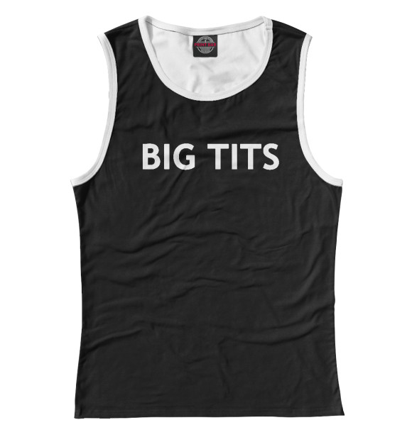 Майка для девочки с изображением Big Tits цвета Белый