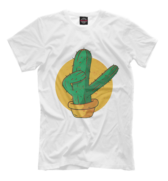 Футболка для мальчиков с изображением Dabbing cactus цвета Белый