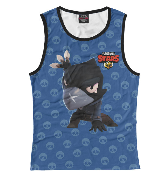 Женская майка с изображением Brawl Stars Crow цвета Белый