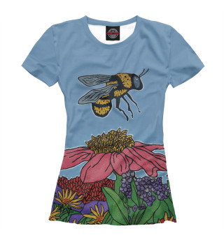 Женская футболка Пчела на работе