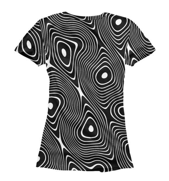 Футболка для девочек с изображением Waves pattern / Abstraction цвета Белый