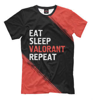 Футболка для мальчиков Eat Sleep Valorant Repeat