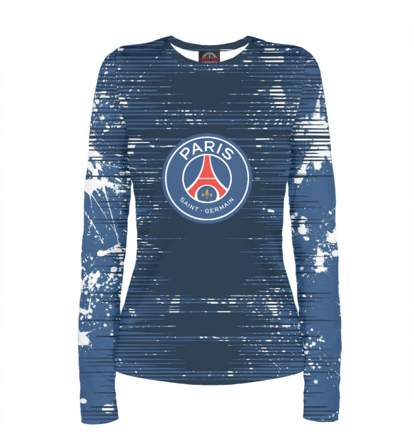 Женский лонгслив с изображением PSG цвета Белый