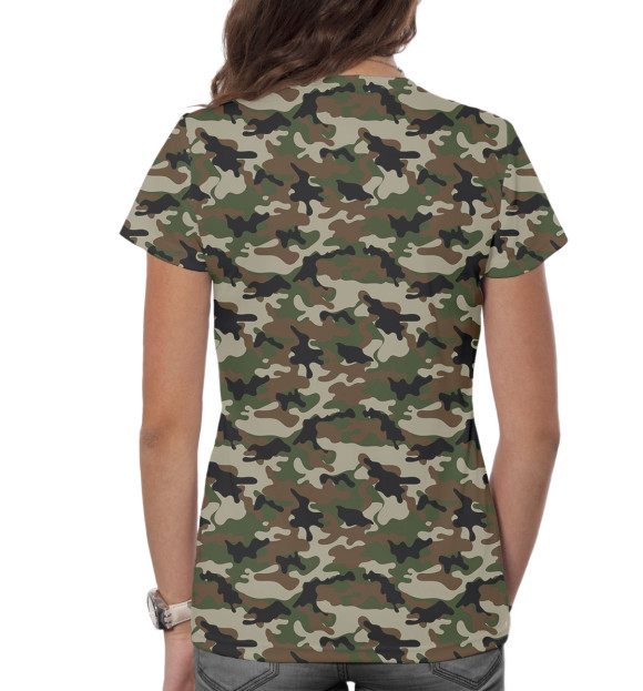 Женская футболка с изображением Военная разведка цвета Белый