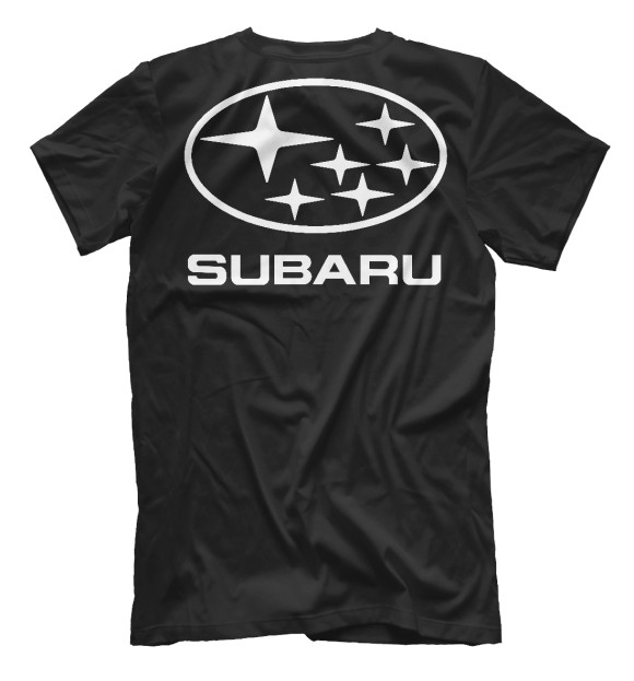 Мужская футболка с изображением Subaru цвета Белый