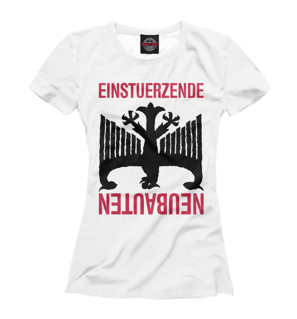 Футболка для девочек с изображением Einsturzende Neubauten цвета Белый