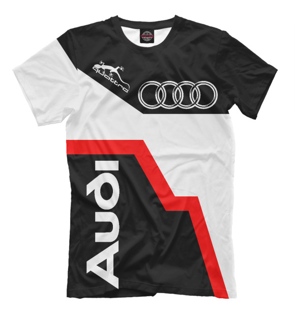 Футболка для мальчиков с изображением Audi цвета Белый