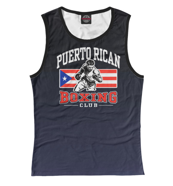 Майка для девочки с изображением Puerto Rican Boxing цвета Белый