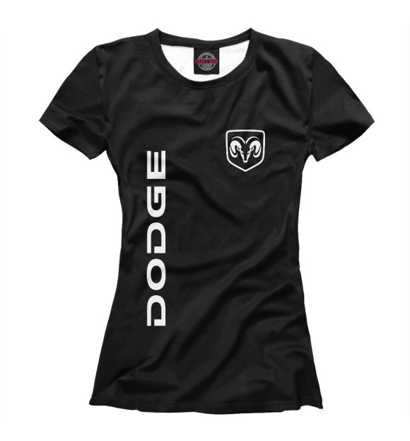 Футболка для девочек с изображением DODGE цвета Белый