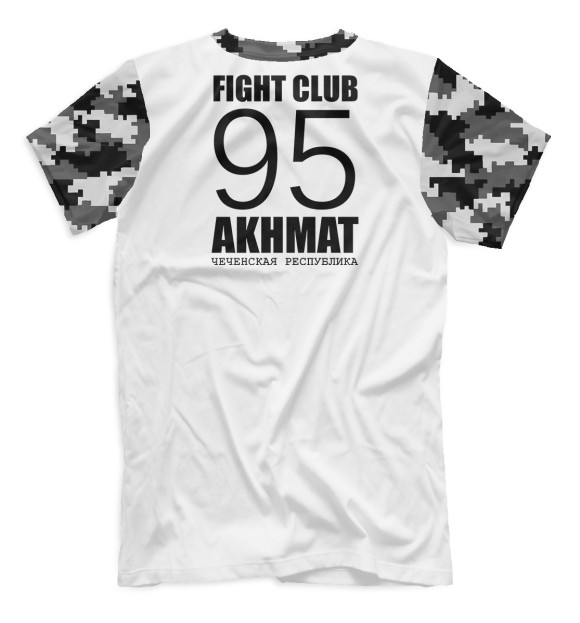 Мужская футболка с изображением Akhmat Fight Club цвета Белый