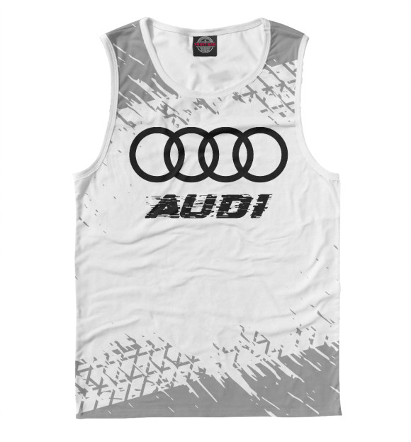 Майка для мальчика с изображением Audi Speed Tires Logo цвета Белый