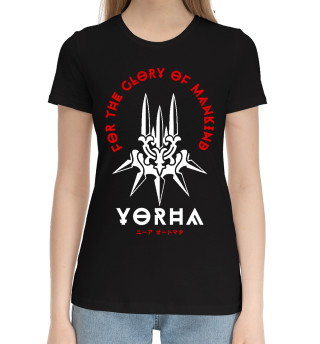 Женская хлопковая футболка Nier: Automata, YoRHa