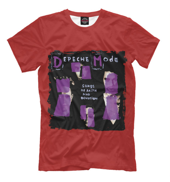 Мужская футболка с изображением Depeche Mode цвета Белый