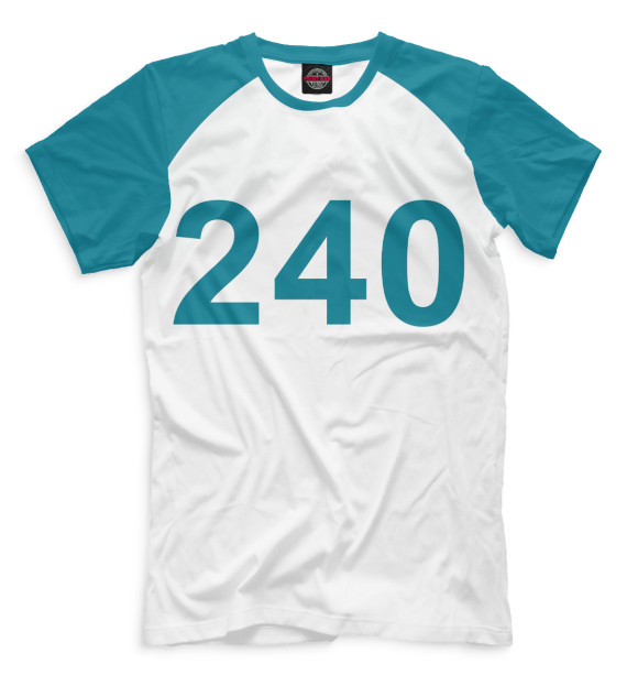 Мужская футболка с изображением 240 цвета Белый
