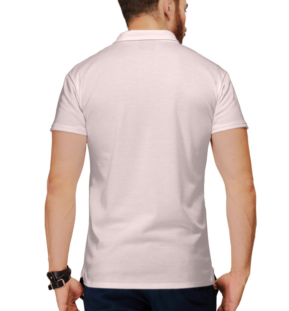 Мужское поло с изображением Among Us Pink цвета Белый