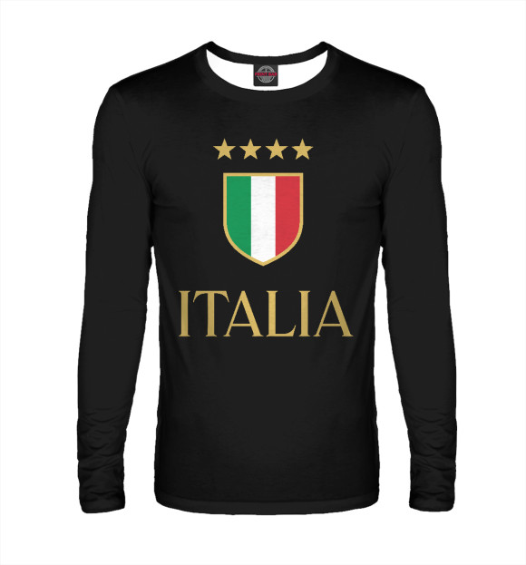 Мужской лонгслив с изображением Italia цвета Белый