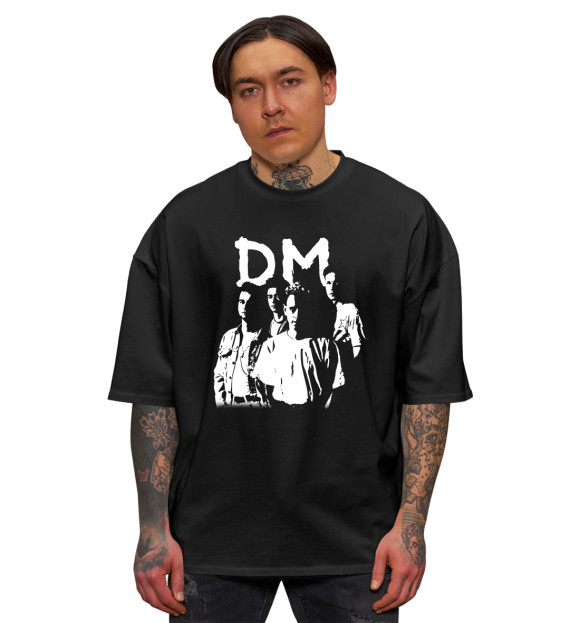 Мужская футболка оверсайз с изображением Depeche Mode цвета Черный