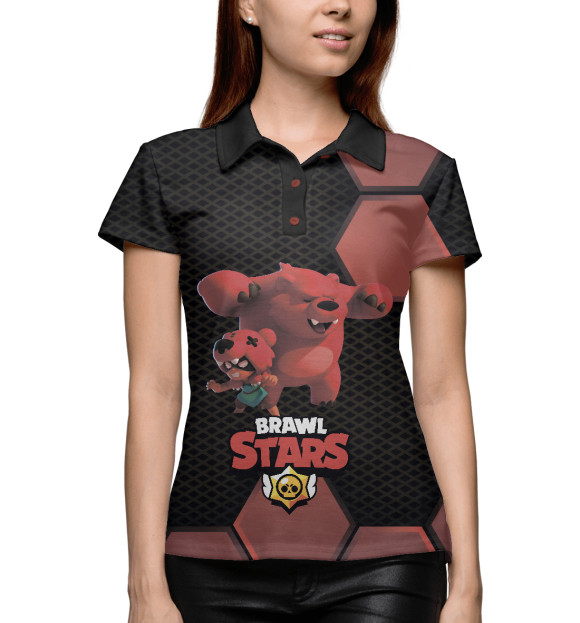 Женское поло с изображением Brawl stars Nita цвета Белый
