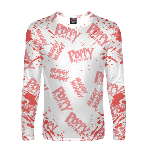 Мужской лонгслив с изображением Poppy Playtime цвета Белый