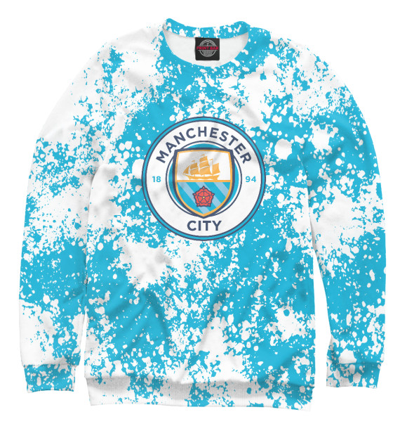 Свитшот для девочек с изображением Manchester City цвета Белый