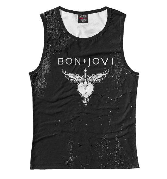 Майка для девочки с изображением Bon Jovi цвета Белый