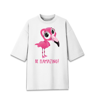 Мужская футболка оверсайз Фламинго