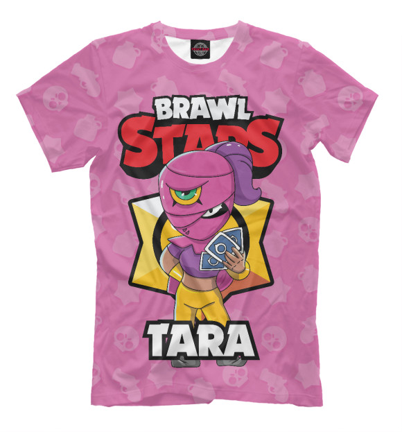 Мужская футболка с изображением Brawl stars Tara цвета Белый