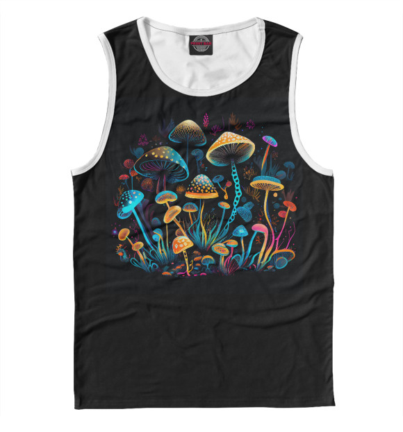 Майка для мальчика с изображением Magic mushrooms цвета Белый