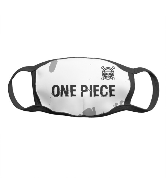 Маска тканевая с изображением One Piece Glitch Light (брызги) цвета Белый