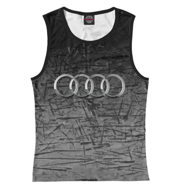 Женская майка с изображением Audi цвета Белый