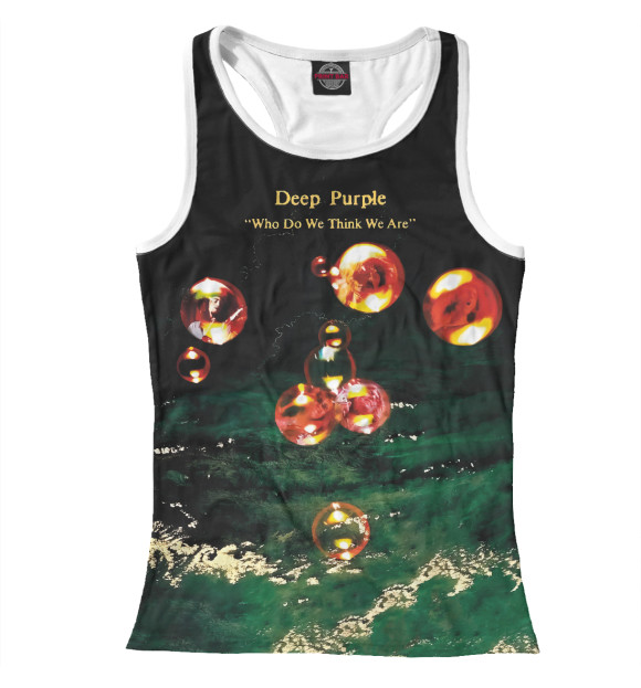 Женская майка-борцовка с изображением Deep Purple цвета Белый