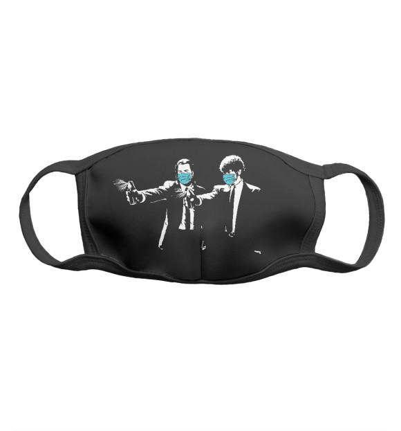 Маска тканевая с изображением Pulp Fiction vs. COVID-19 цвета Белый