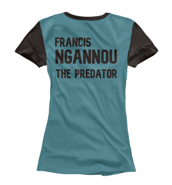 Футболка для девочек с изображением Francis Ngannou (Хищник) цвета Белый